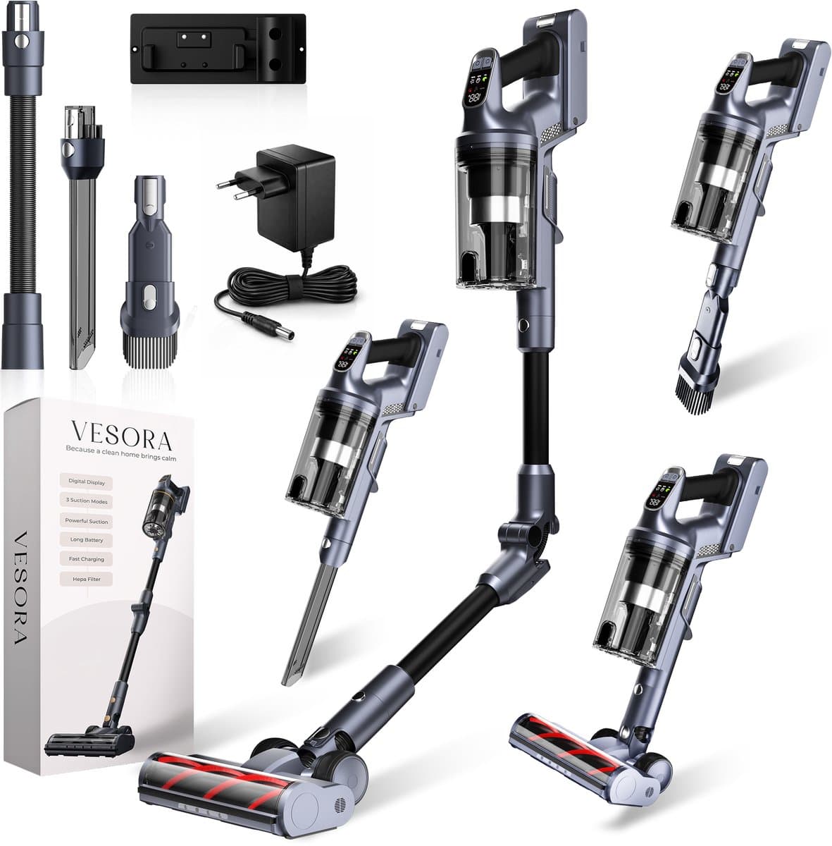 Vesora 3 in 1 Steelstofzuiger