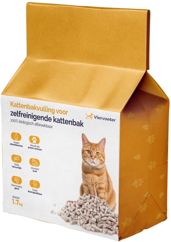 Viervoeter Kattenbakvulling Tofu 15kg